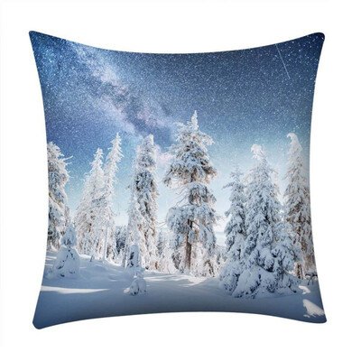 

Linen Christmas pillow case Square Throw Cushion Cover Single-sided Printe For Home Office Sofa Car 2019 Xmas Pillowcase