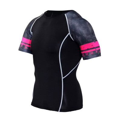 

Men Summer sports Wolf Jerseys short sleeved T-shirt fitness tights running sport clothes quick drying T-Shirts Tights Clothing