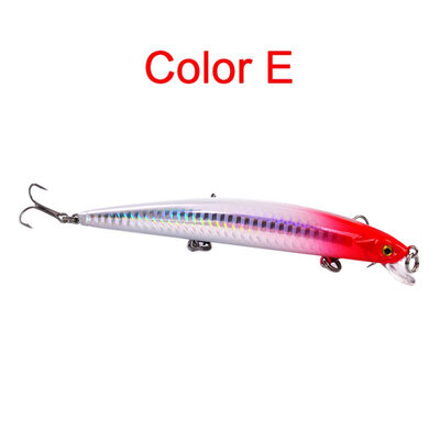 

10 color Fishing Bait Minnow Lures 135g-048oz125cm-492" Fishing Lure 8 Hook Fishing Tackle DW-418
