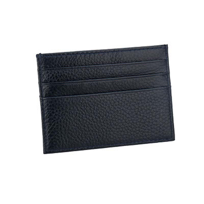 

Wholesale Real Cow Leather ID Card Holder Multi Slot Slim Credit Cash Pocket Mini Travel Bank Business Wallet Case For Men Women