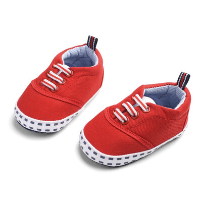 

Baby Boy Shoes Baby Girl Solid Color Elastic Band Cotton Shoes Small Square Printing Baby The First Walker
