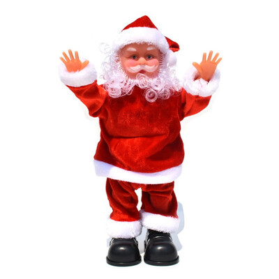 

Electric Christmas Santa Claus Hanging Doll rolling New Year Xmas Tree Decoration Climbing Ladder Santa Claus Children Toys