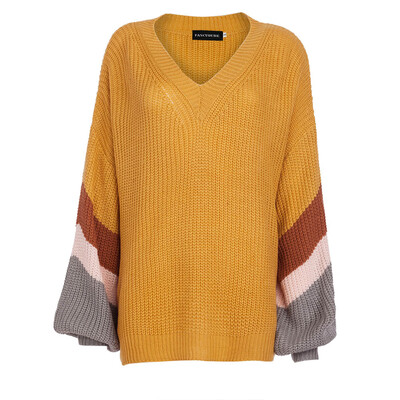 

2019 New Autumn And Winter Fashion Women Loose Knitted Sweaters Long Sleeve Leopard Printed Casual Pullover Sweater Tops Knitwear