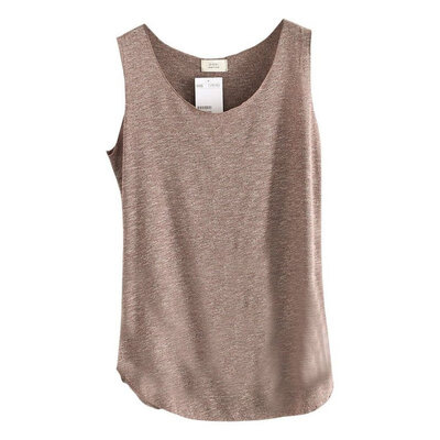 

Summer Women New Tank Tops Sleeveless Round Neck Loose Thin T Shirt Vest