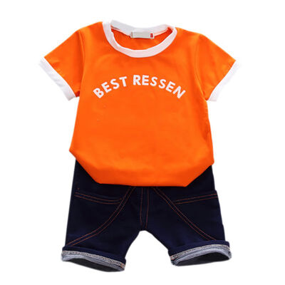 

Baby Boys Print Letter T-ShirtShort Pants High Quality 2pcs Sets Kids Children New Summer Soft Cotton Fashion Clothing Sets