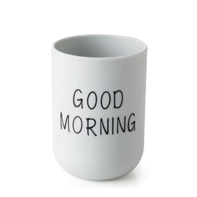 

Siaonvr Bathroom Toothbrush Circular Cup Simple Plain Cup Couple Tooth Cup Good Morning