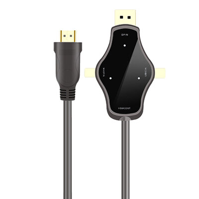 

3-in-1 Type-c DP Mini DP Male HD Adapter Cable Phone Laptop To HDTV Projector 4K Video Converter Cord