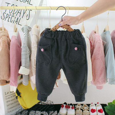 

Baby Girl pants 2019 Autumn Winter Cotton Solid Thicken Kids Pants Casual Trousers Infants Toddler Clothes Children Long Pant