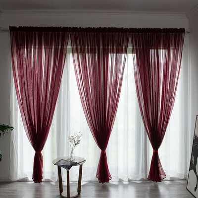 

Toponeto Leaves Sheer Curtain Tulle Window Treatment Voile Drape Valance 1 Panel Fabric