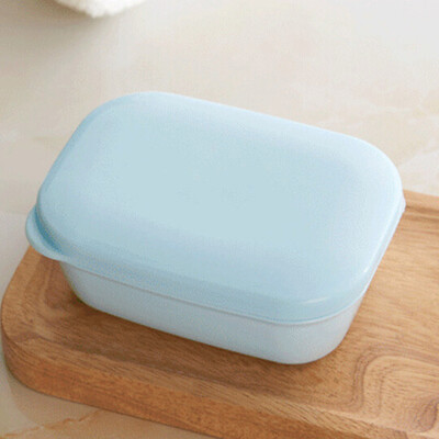 

Home Portable Travel Plastic Rectangle Shower Soap Holder Dish Containe