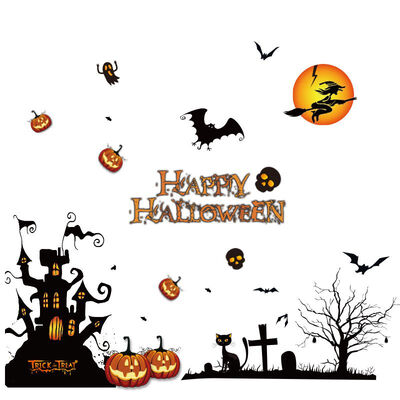 

Halloween Window Clings Decals Window Stickers Halloween Decorations Kit For Kids Rooms Bar Party Wall Sticker Home Decor