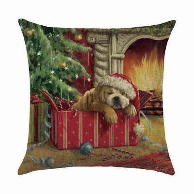 

〖Follure〗Christmas Pillow Case Santa Cotton Linen Sofa Car Throw Cushion Cover Home Decor