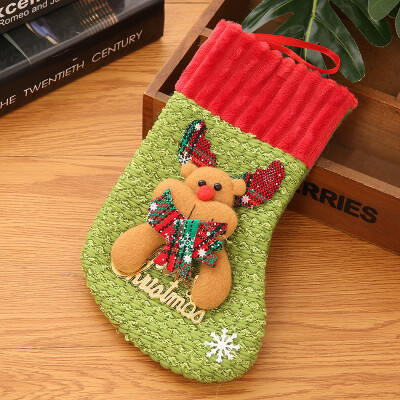 

Gobestart Christmas Stockings Socks Santa Claus Candy Gift Bag Xmas Hanging Decor