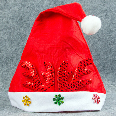 

Adult Kids Christmas Hat Santa Claus Hat Antler Snowflake Family Party Cap Holiday Decoration Ornaments