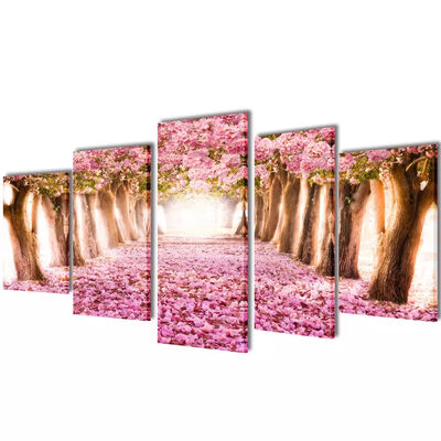 

Canvas Wall Print Set Cherry Blossom 39" x 20
