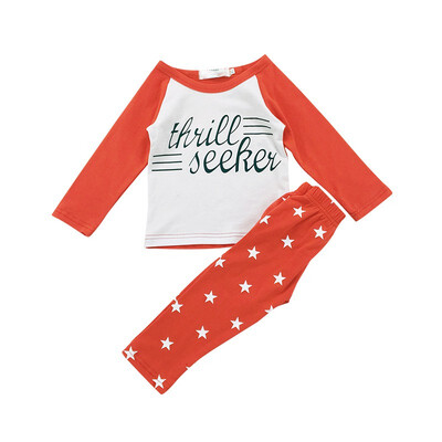 

Baby Clothing New Long Sleeve Letter Pattern T-shirt Star Pants 2pcs Sets Baby Boys Girls Clothes Casual Baby Clothing S2