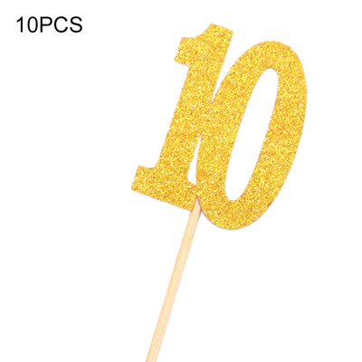 

10PCS Digital Cake Insert Cake Decorator Anniversary Party Decoration Festival Party Supplies