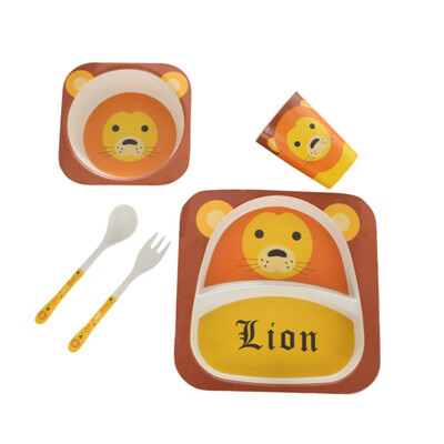 

Catton Newborn Baby Animal Bowl Cutlery Set Children Water Feeding Food Drop Fork Spoon Cup Dishes