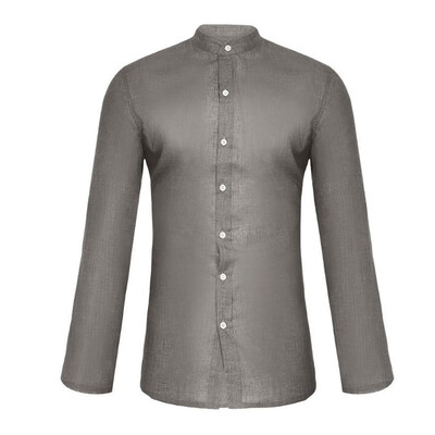 

Mens Casual Solid Button Shirts Tops Blouse Slim Fit Long Sleeve Muscle Tees