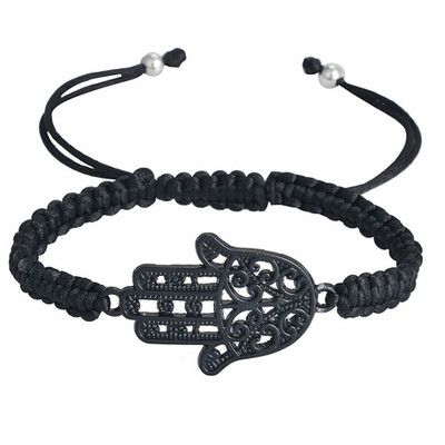 

Free-Engraving Handmade Gradient Color Pull Cord Macrame Adjustable Medical Alert ID Bracelets for Kids Girls Toddler