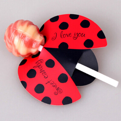 

50Pcs\Lot Cute Gift Package Decor Cards Lollipop Decorative Card Christmas Candy Decoration Paper Cards