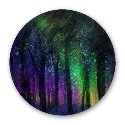 

Round Soft Flannel Rug for Home Kitchen Living Room Forest Pattern Non-Slip Area Floor Rug Natural View Home Pad Mat Carpet