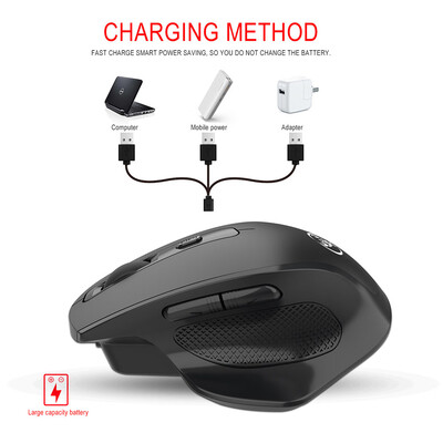 

HXSJ T28 Rechargeable Ergonomics 24GHz Wireless Mouse 2400DPI 3 File Adjustable DPI Vertical Mouse Computer Mute Mouse