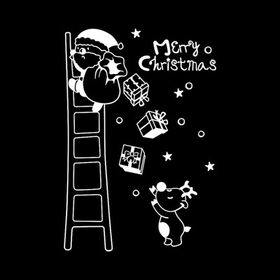 

JPGIF Wall Window Stickers Santa Claus Christmas Xmas Vinyl Art Decoration Decals