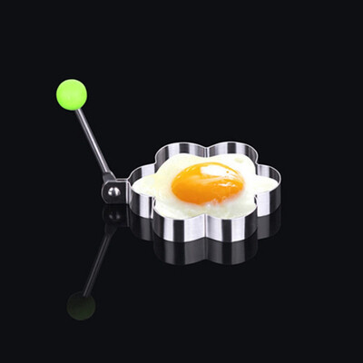 

Stainless Steel Fried Egg Mold With Non-Stick Convenient Handle Egg Ring Egg Shaper Mold Pancake Cooking Kitchen Tools