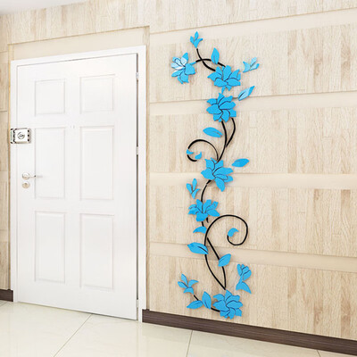 

Wall Stickers 3D Romantic Rose Flower Wall Sticker Removable Decal Room Vinyl For Home Bedroom Decoration
