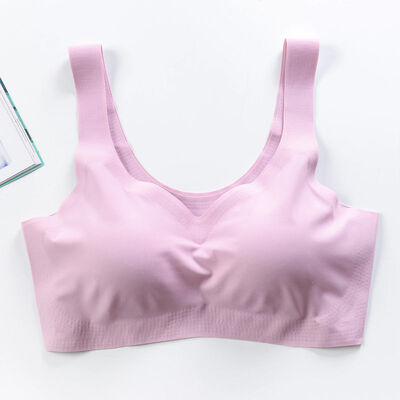 

Sexy Bra With Pads Vest Tops Rimless Bras Seamless Push Up Bra Plus Size  Underwear Wireless Bra Blackwhitenude
