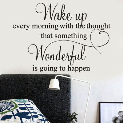 

JPGIF Wake up Every Morning Removable Art Vinyl Mural Home Room Decor Wall Stickers