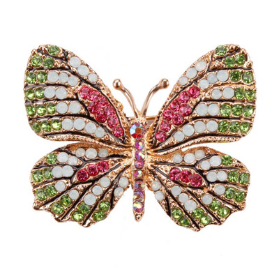 

Multi-color Micro Pave Crystal Rhinestones Butterfly Brooch Pins For Women 11 Assorted Colors Elegant Brooch