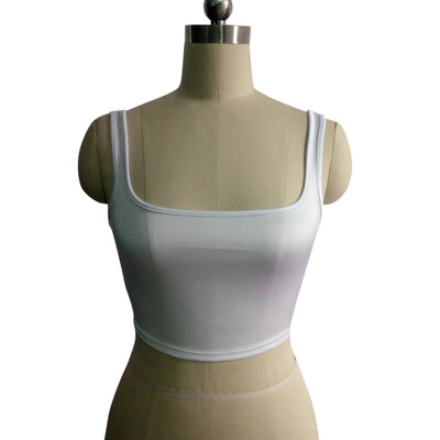 

fashion Women Summer Sexy Sleeveless Slim Solid Color Camisole Top Short Milk Silk Vest