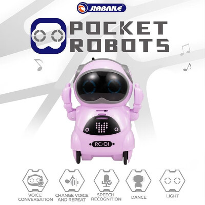 

939A Pocket Robot Talking Interactive Dialogue Voice Recognition Record Singing Dancing Telling Story Mini Robot Toy