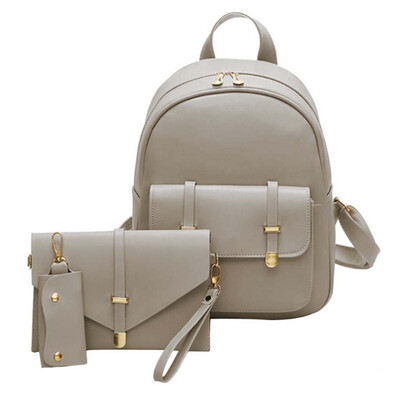 

Tailored Women New Fashion 3PC Backpack Casual Messenger Bag Small Card Purse Key Bag