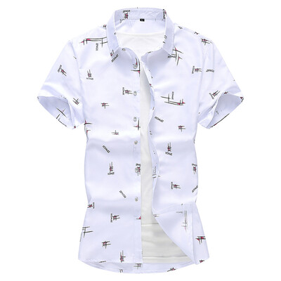 

Tailored Mens Summer Fashion Shirts Casual Short Sleeve Beach Tops Loose Casual Blouse