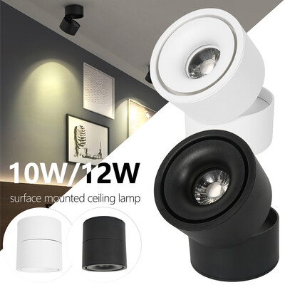 

12W10W LED Spotlight 360° Adjustable Ceiling Lamp Downlight COB Lighting Spot Light