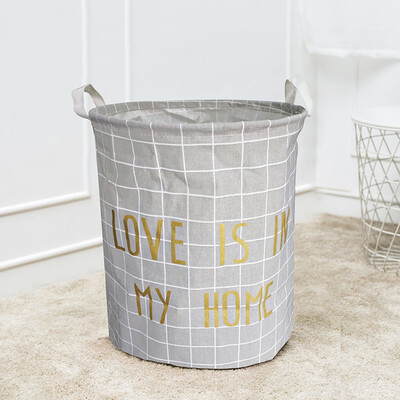 

Siaonvr Waterproof Canvas Laundry Clothes Basket Storage Basket Folding Storage Box A