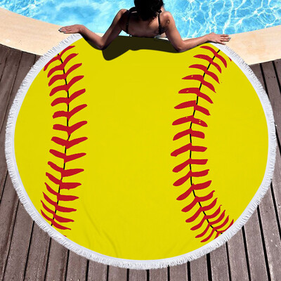 

Gobestart 1 PC Round Beach Pool Home Shower Towel Blanket Table Cloth Yoga Mat