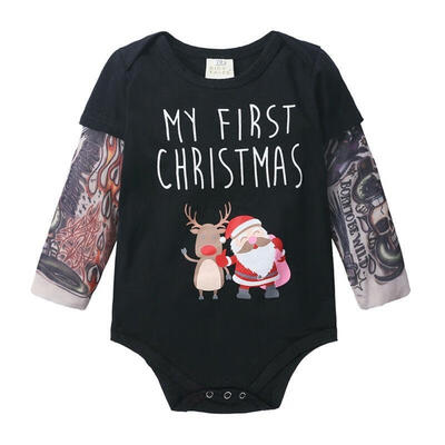 

Toddler Baby Boy Kids My First Christmas Reindeer Romper Bodysuit Outfits Xmas Clothes