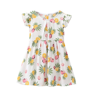 

Baby Kids Girl Dresses Summer Chidlren Clothes Toddler Girls Dress Baby Cotton Sleeveless Print Princess Dress