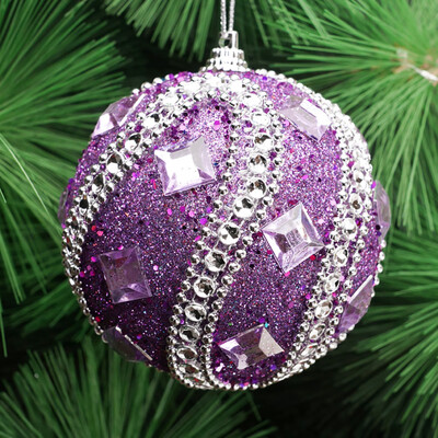 

Tailored Christmas Rhinestone Glitter Baubles Xmas Tree Ornament Decoration 8CM