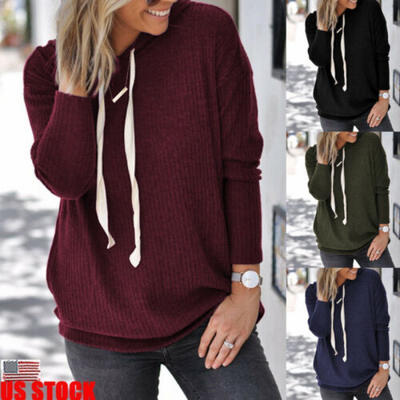 

2019 New Womens Long Sleeve Pullover Blouse Sweater Lady Sweatshirt Jumper Tops