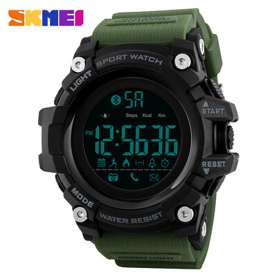 

SKMEI New Smart Men Sports Watches Blutooth Pedometer Watch Calorie Chrono Camera Fashion Digital Wristwatch 1385