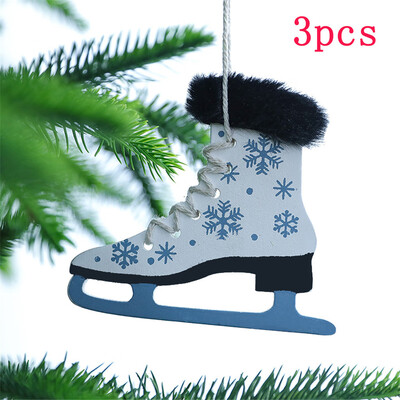 

Tailored Christmas Sleigh Plush Wooden Pendant Decoration Pendant Decorations 3pcs