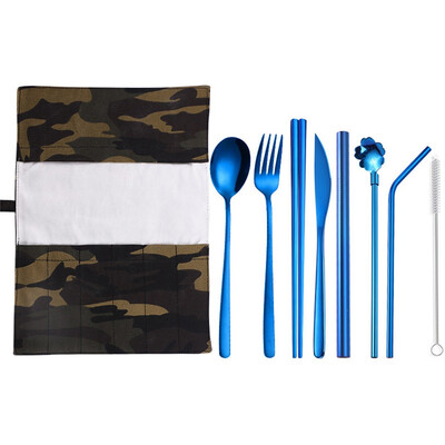 

Toponeto Set Stainless Steel Upscale Dinnerware Flatware Cutlery Fork Spoon Teaspoon 9PC