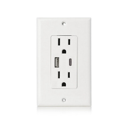 

〖Follure〗48A Fast Charge USB Type-C Fast Charger with Electrical Wall Outlet Receptacle