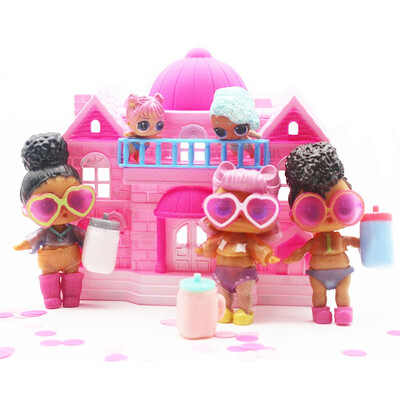 

〖Follure〗Big Pretend Play Princess Doll House Toy Big Family House For Surprise Dolls