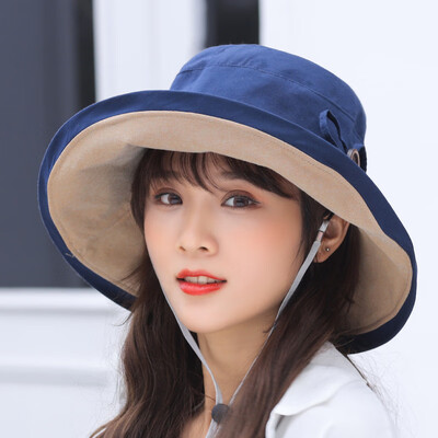 

Sun Hat Women Korean version of Joker summer travel visor Sun visor Sun art tide folding fisherman hat